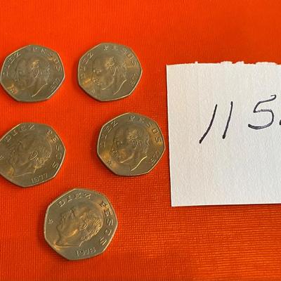 Mexico 10 Peso Coins