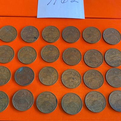 Vintage 20 Centavo Coins