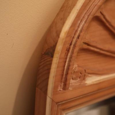 Pulaski Pine Wall Hanging Arched Mirror