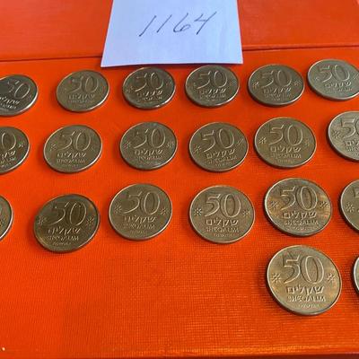 20 Israel 50 Sheqalim Coins