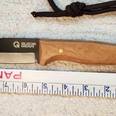 Guide Gear Survival Bushcraft Knife, Fixed Blade with Sheath, Carbon Steel, 4.5”