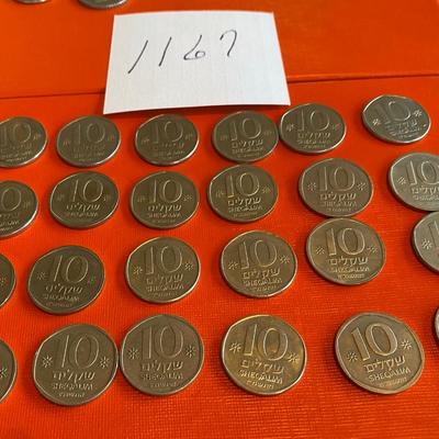 24 Israel 10 Sheqalim Coins