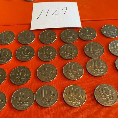 24 Israel 10 Sheqalim Coins