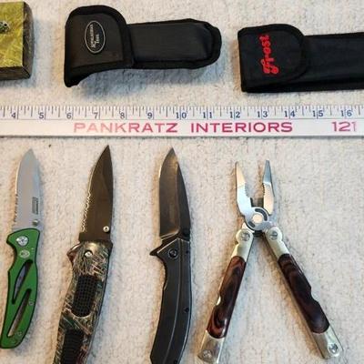Three Pocket Knives(Kershaw, Coleman / Delta Ranger) and Appalachian Trail Multi Tool