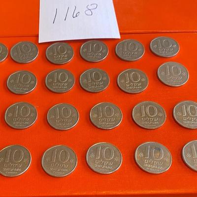 24 Israel 10 Sheqalim Coins