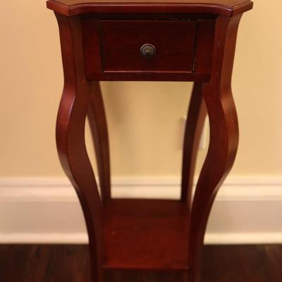 BOMBAY CO. One Drawer Pedestal Stand Side Table