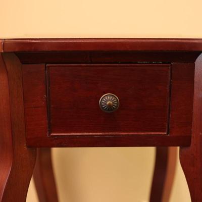 BOMBAY CO. One Drawer Pedestal Stand Side Table