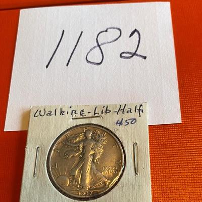 1937 Walking Liberty Half Dollar Coin