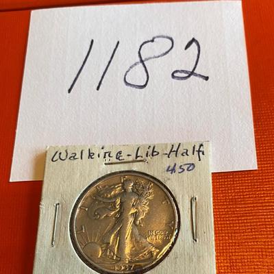 1937 Walking Liberty Half Dollar Coin