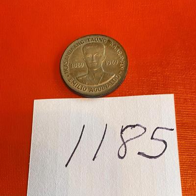 1969 silver Philippine Piso