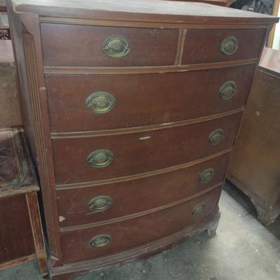 Vintage Mahogany Two over Four Dresser