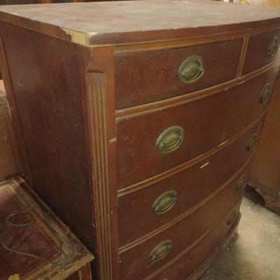 Vintage Mahogany Two over Four Dresser
