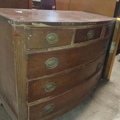Vintage Mahogany Three over Three Dresser