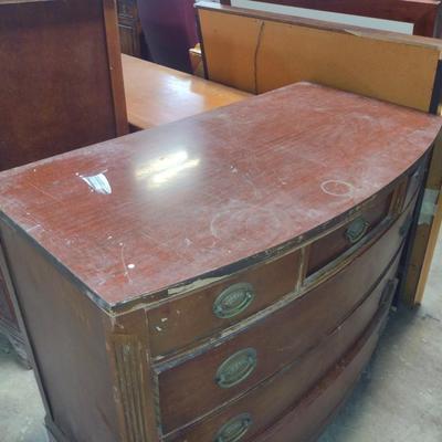 Vintage Mahogany Three over Three Dresser