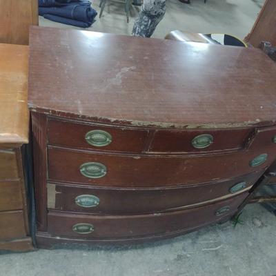 Vintage Mahogany Three over Three Dresser
