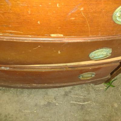 Vintage Mahogany Three over Three Dresser