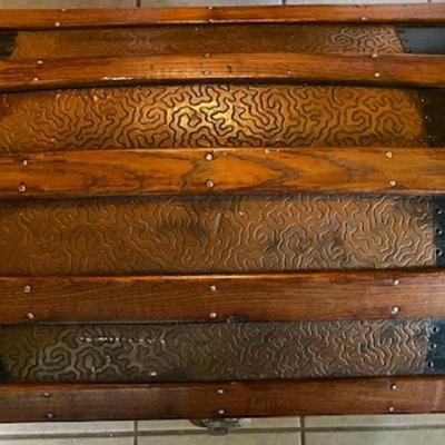 Antique Humpback Steamer Trunk