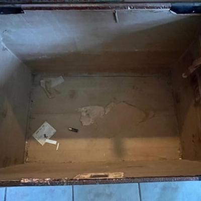 Antique Humpback Steamer Trunk