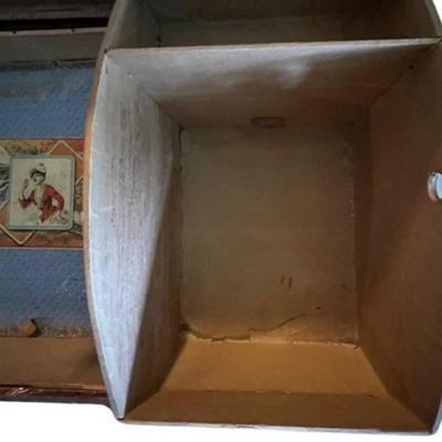 Antique Humpback Steamer Trunk