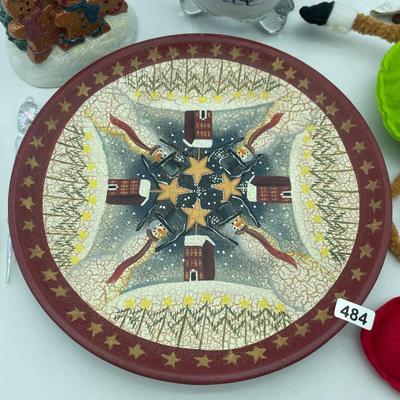 Snowman decorative plate
