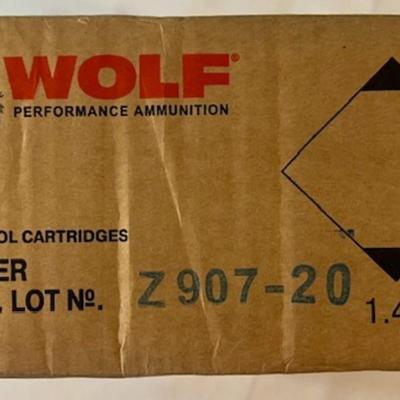 Wolf 9mm Luger Sporting Pistol Cartridges (NO SHIPPING)