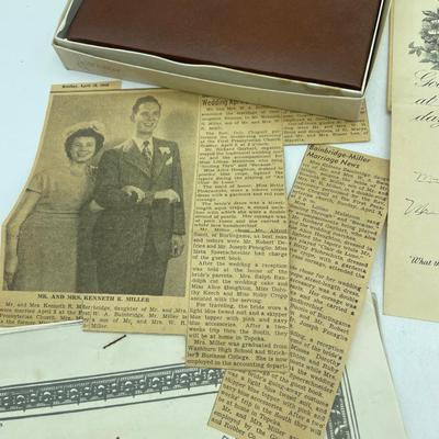 Vintage marriage license