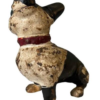 Antique Hubley Cast Iron French Bulldog Doorstop