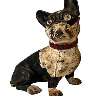 Antique Hubley Cast Iron French Bulldog Doorstop