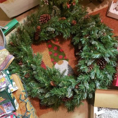 Christmas Tree NIB, Wreath, Lights and Gnomes (BS-KD)
