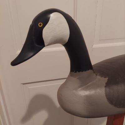 Wooden Canada Goose Decoy on Stand (PC-BBL)