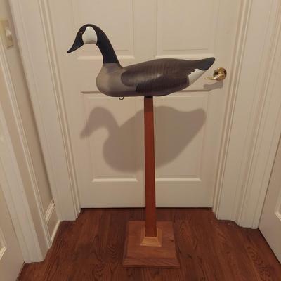 Wooden Canada Goose Decoy on Stand (PC-BBL)