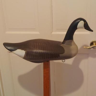 Wooden Canada Goose Decoy on Stand (PC-BBL)