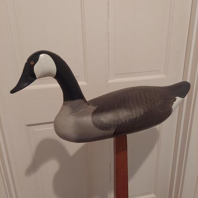 Wooden Canada Goose Decoy on Stand (PC-BBL)