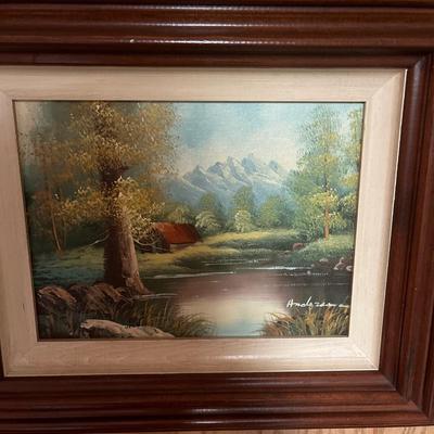 Three pictures on wall