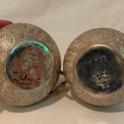Ornate Silver Tea Set with Dragon & Snake Adornments (MB-HS)