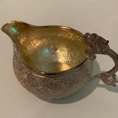 Ornate Silver Tea Set with Dragon & Snake Adornments (MB-HS)