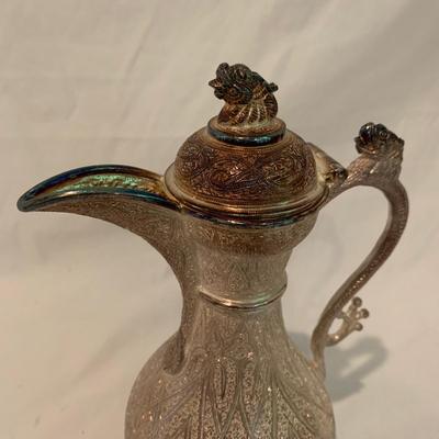 Ornate Silver Tea Set with Dragon & Snake Adornments (MB-HS)
