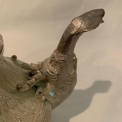 Ornate Silver Tea Set with Dragon & Snake Adornments (MB-HS)
