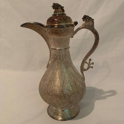 Ornate Silver Tea Set with Dragon & Snake Adornments (MB-HS)