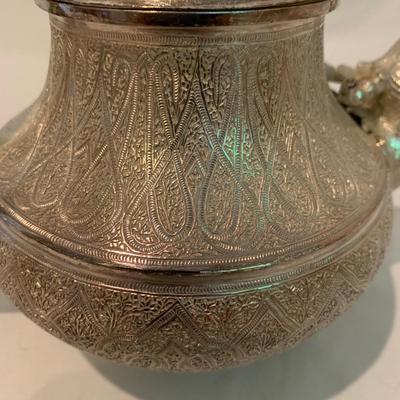 Ornate Silver Tea Set with Dragon & Snake Adornments (MB-HS)