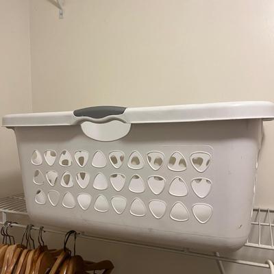 Black & Decker Iron, Wooden Hangers & Two Laundry Baskets (PC-MG)