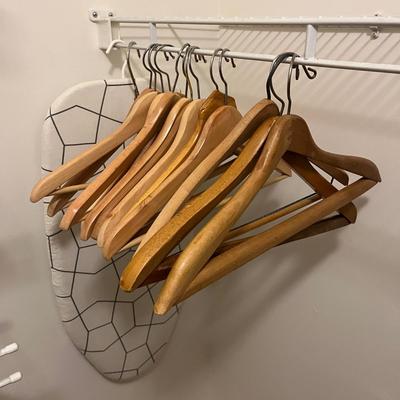Black & Decker Iron, Wooden Hangers & Two Laundry Baskets (PC-MG)