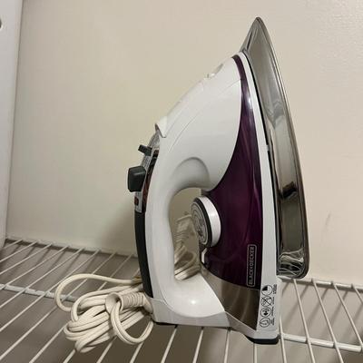 Black & Decker Iron, Wooden Hangers & Two Laundry Baskets (PC-MG)