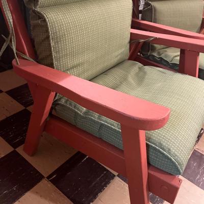 Vintage patio chairs with new cushions