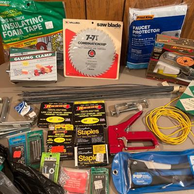 Stapler, Staples, miscellaneous workshop items
