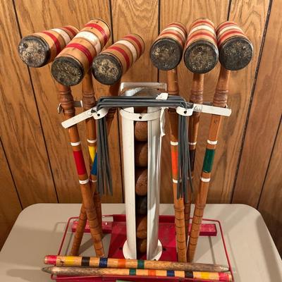Vintage croquet set