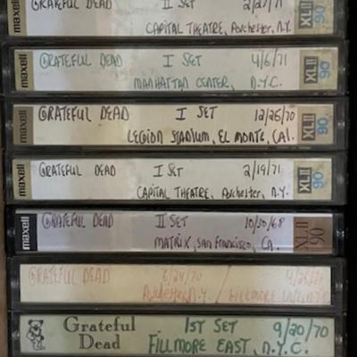 Grateful Dead Concert Cassette Tapes