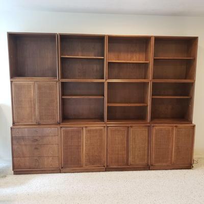 Mid Century Modern Twelve Piece Book Case and Cabinets (BD-KD)