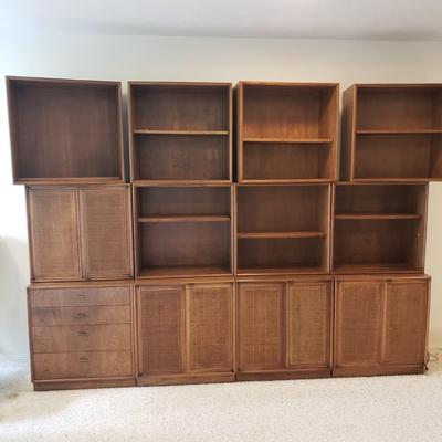 Mid Century Modern Twelve Piece Book Case and Cabinets (BD-KD)