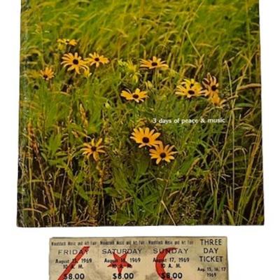 Woodstock Music Festival Program with Tickets